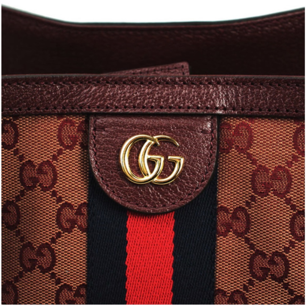 Gucci Tote Bag Ophidia GG Canvas Burgundy - Picture 3 of 8